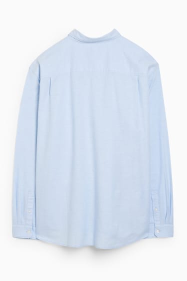 Heren - Oxford overhemd - regular fit - button down - lichtblauw