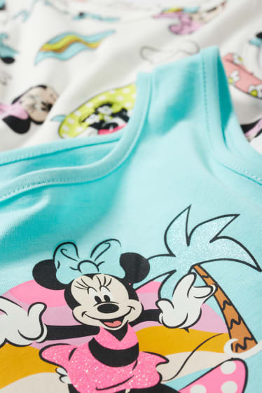 Kinderen - Set van 2 - Minnie Mouse - jurk - turquoise