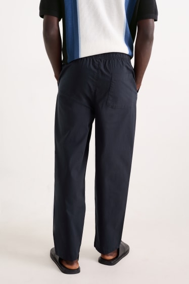 Uomo - Pantaloni chino - tapered fit - blu scuro