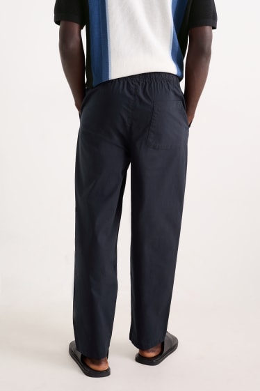 Hommes - Chino - tapered fit - bleu foncé