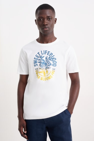 Hommes - T-shirt - blanc crème