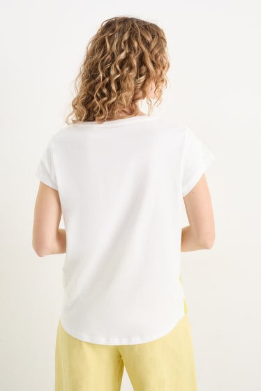 Donna - T-shirt basic - bianco / verde
