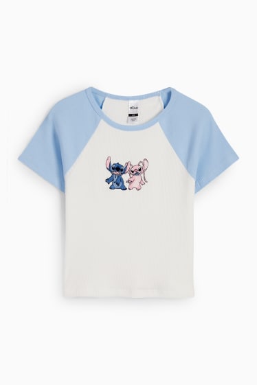 Kinder - Lilo & Stitch - Kurzarmshirt - weiß