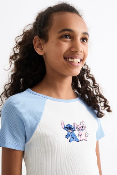 Dzieci - Lilo i Stitch - koszulka z krótkim rękawem - biały