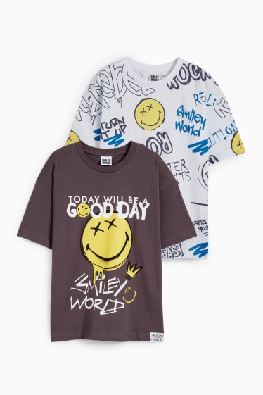Kinder - Multipack 2er - SmileyWorld® - Kurzarmshirt - rosa