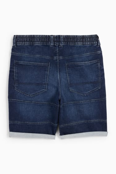 Men - Denim Bermuda shorts - Flex jog denim - LYCRA® - denim-dark blue