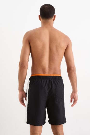 Hommes - Short de bain - look deux-en-un - noir