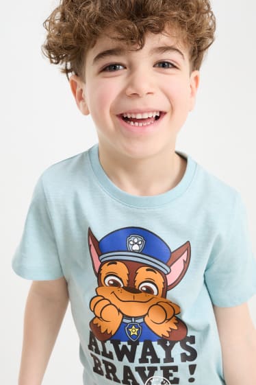 Dzieci - Psi Patrol - komplet - koszulka z krótkim rękawem i szorty dresowe - 2 części - niebieski / jasnoniebieski