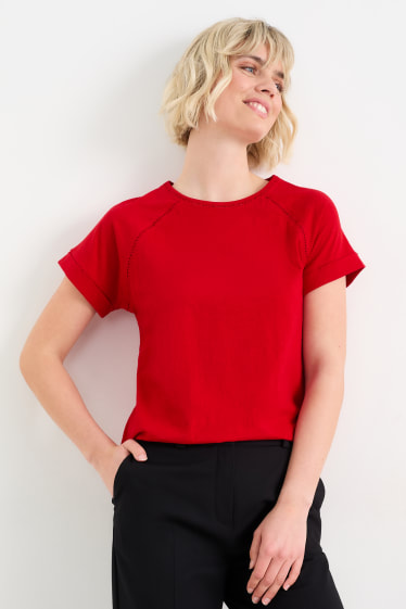 Women - T-shirt - dark red