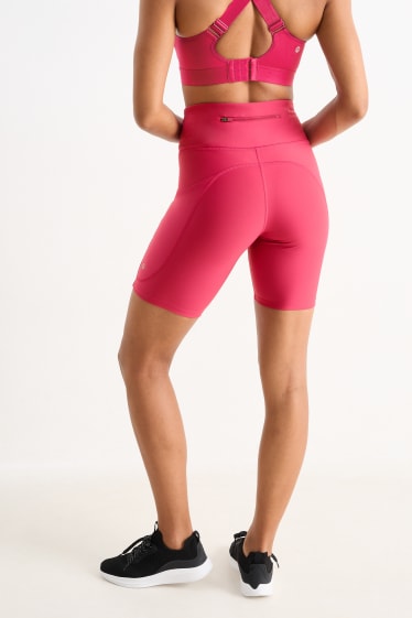 Damen - Funktions-Biker-Shorts - 4 Way Stretch - dunkelrosa