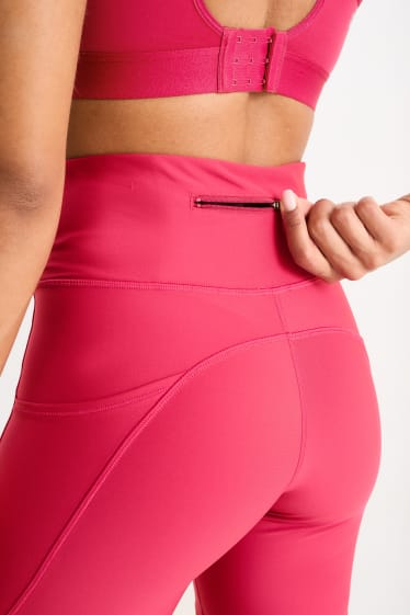 Femei - Pantaloni scurți funcționali de ciclism - 4 Way Stretch - roz închis
