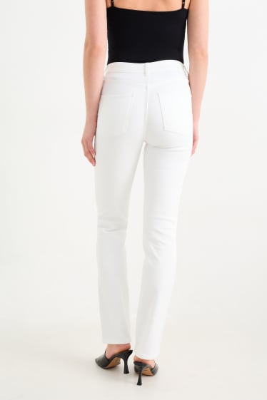 Dames - Straight jeans - high waist - crème wit