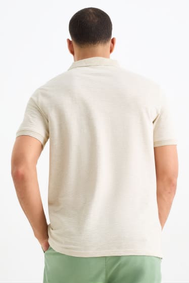 Mężczyźni - Koszulka polo - jasnoszary