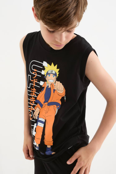 Children - Naruto - set - top and shorts - 2 piece - black