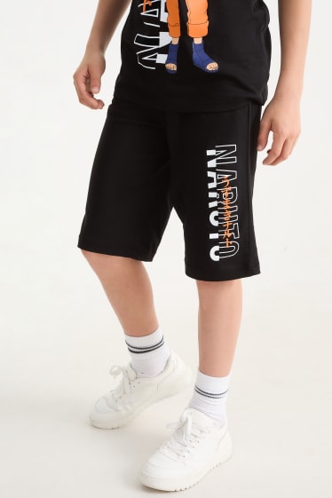 Bambini - Naruto - set - top e shorts - 2 pezzi - nero
