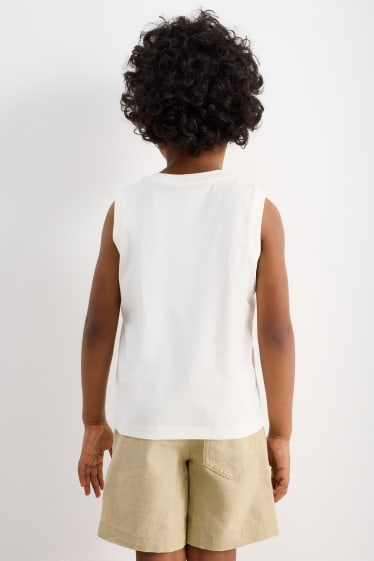 Bambini - Leone - top - bianco crema