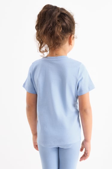 Dětské - Multipack 3 ks - motiv srdíčka - tričko s krátkým rukávem - krémově bílá