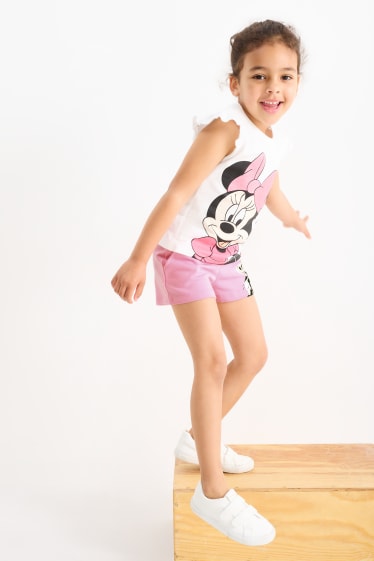 Dětské - Multipack 2 ks - Minnie Mouse - teplákové šortky - růžová
