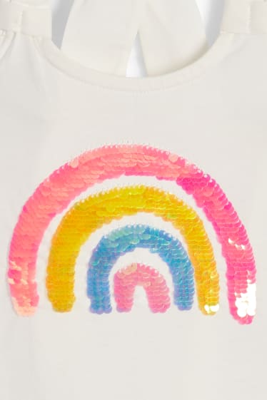 Children - Rainbow - set - top and cycling shorts - 2 piece - cremewhite
