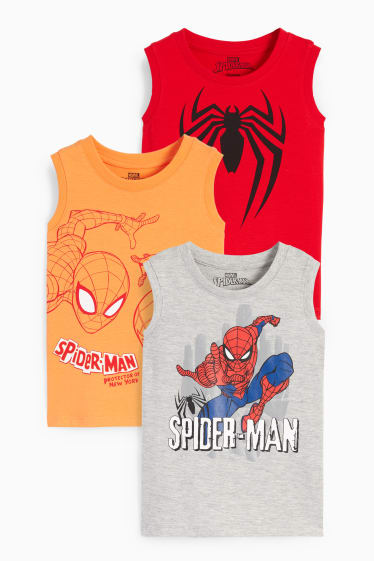 Dětské - Multipack 3 ks - Spider-Man - top - červená