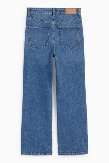 Kobiety - Flared jeans - wysoki stan - dżins-niebieski
