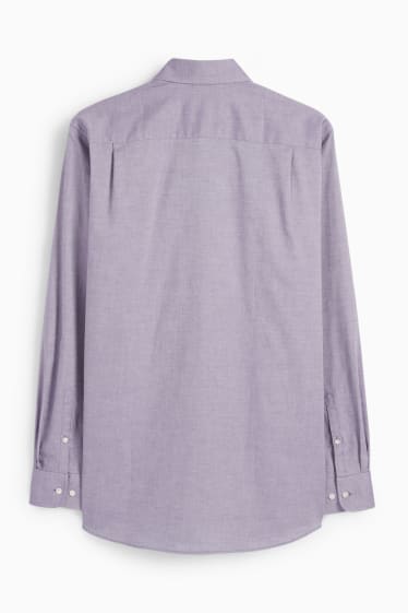 Hombre - Camisa Oxford - regular fit - Kent - de planchado fácil - violeta claro