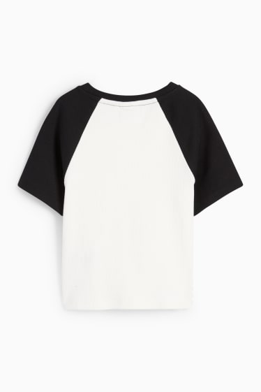 Dzieci - SmileyWorld® - koszulka z krótkim rękawem - czarny / biały