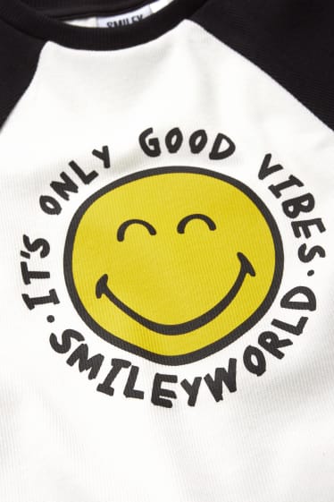 Kinder - SmileyWorld® - Kurzarmshirt - schwarz / weiß