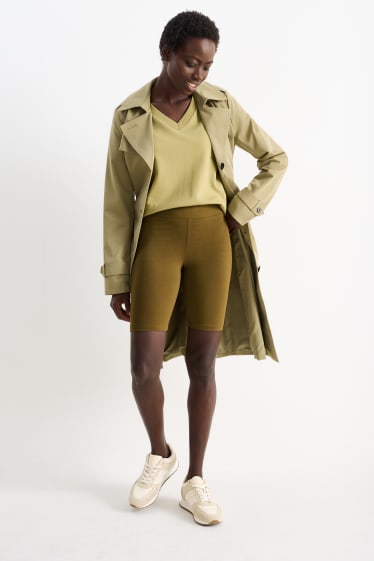 Donna - Confezione da 2 - shorts basic stile ciclista - verde
