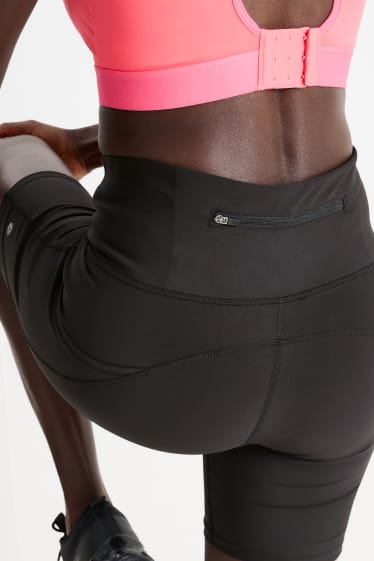 Damen - Funktions-Biker-Shorts - 4 Way Stretch - schwarz
