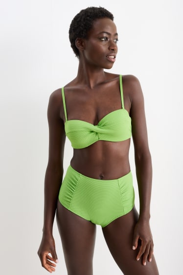 Women - Underwire bikini top - bandeau - padded - LYCRA® XTRA LIFE™ - light green