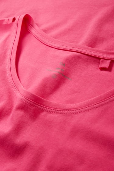 Femmes - T-shirt basique - rose foncé