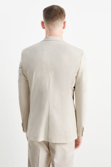 Hommes - Veste de costume - slim fit - Flex - stretch - beige clair