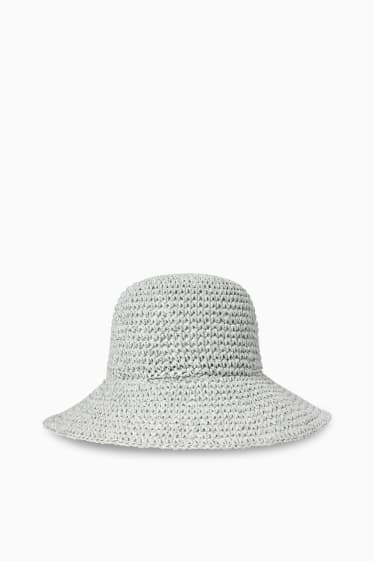 Mujer - Sombrero de paja - gris claro