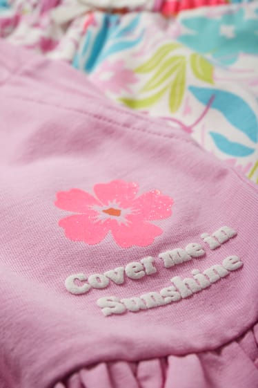 Bambini - Confezione da 2 - fiori - shorts - rosa