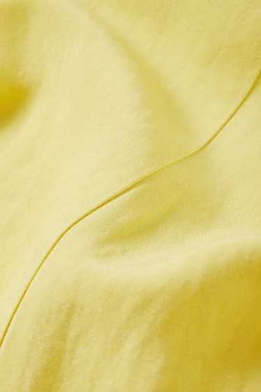 Donna - Vestito con scollo a V - giallo
