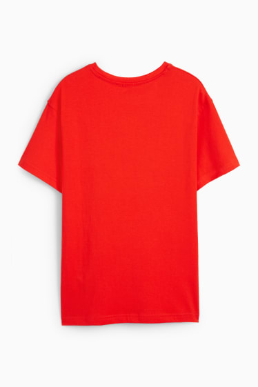 Enfants - Chaussure de football - T-shirt - rouge