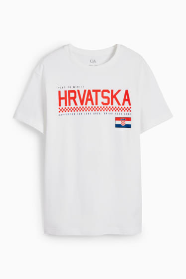 Copii - Croația - tricou cu mânecă scurtă - alb-crem