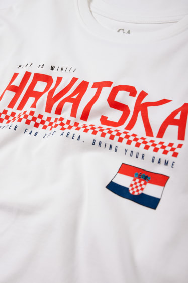 Kinder - Kroatien - Kurzarmshirt - cremeweiß