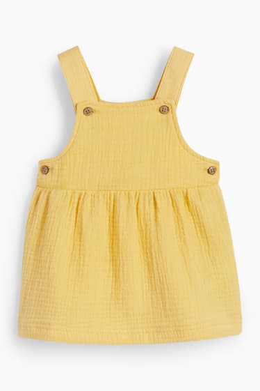 Baby: meisjes - Bloemetjes - baby-outfit - 2-delig - geel