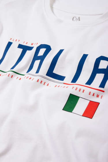 Copii - Italia - tricou cu mânecă scurtă - alb-crem