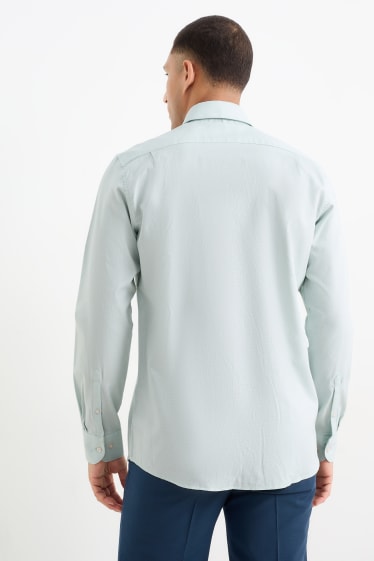 Pánské - Business košile - regular fit - cutaway - snadné žehlení - mátově zelená