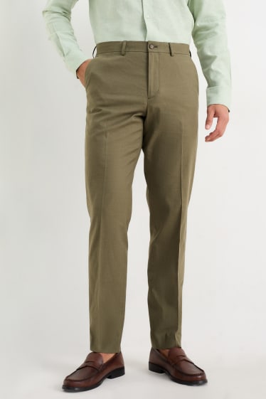 Hommes - Pantalon de costume - regular fit - Flex - LYCRA® - vert