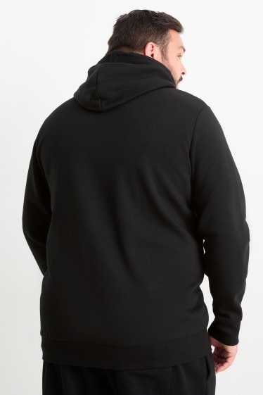 Men - Zip-through sweatshirt with hood - black