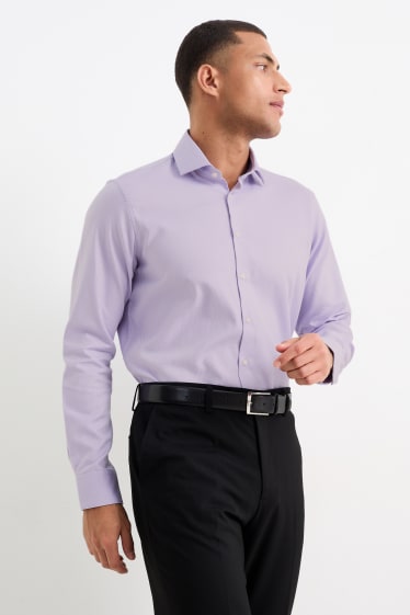 Herren - Businesshemd - Regular Fit - Cutaway - bügelleicht - hellviolett