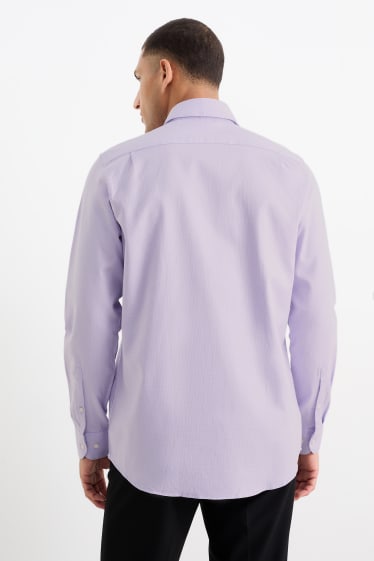 Hombre - Camisa de oficina - regular fit - cutaway - de planchado fácil - violeta claro