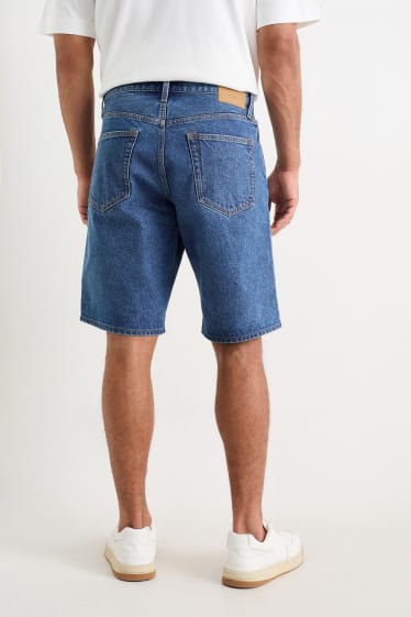 Heren - Bermuda van spijkerstof - jeansblauw