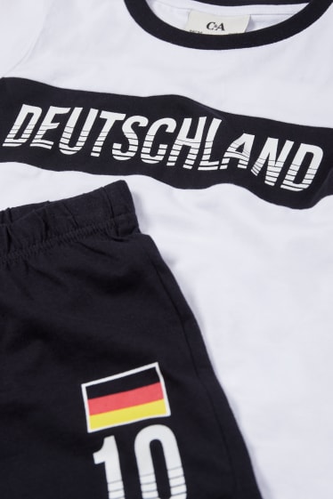 Dětské - Německý dres - letní pyžamo - 2dílné - černá/bílá