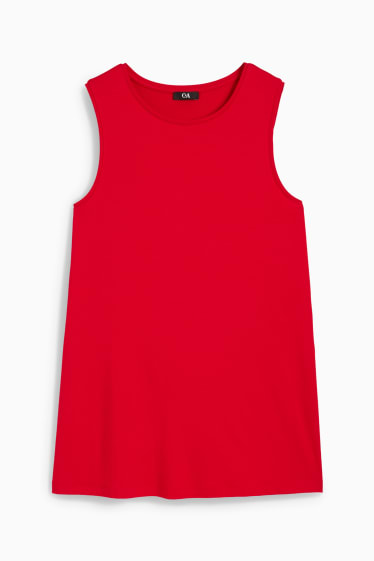 Donna - Top basic - rosso scuro