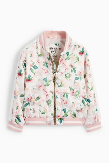 Children - Bomber jacket - floral - rose